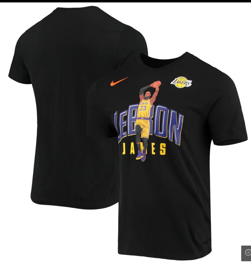 2020 NBA Men LeBron James Los Angeles Lakers Nike Hero Performance TShirt Black